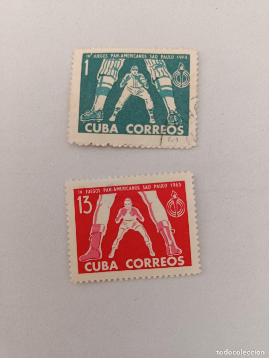 Sellos: Sellos Cuba 1963, IV Juegos deportivos Panamericanos en Brasil. edifil 1001/1002
