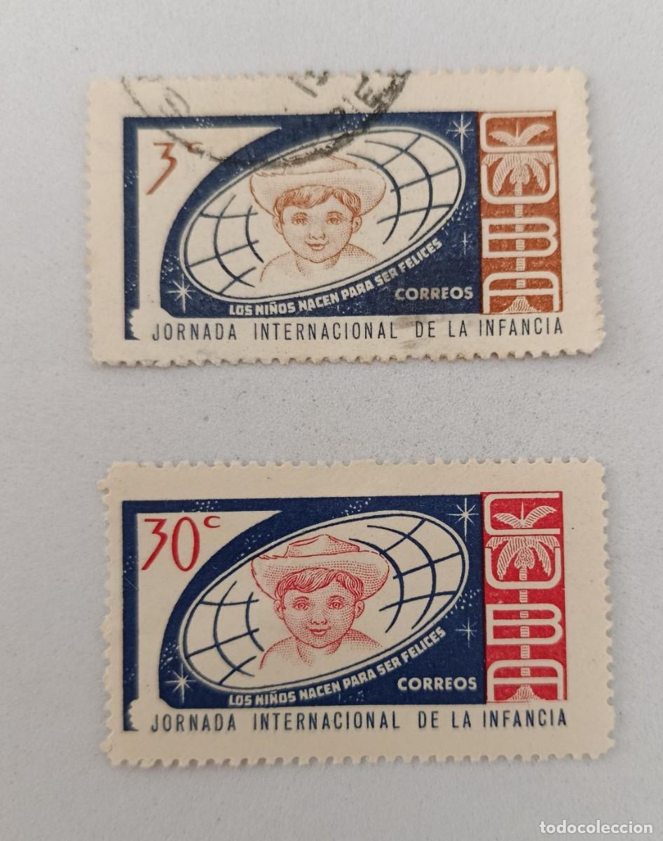 Sellos: Sellos Cuba 1963, Jornada internacional de la infancia, edifol 1007/1008