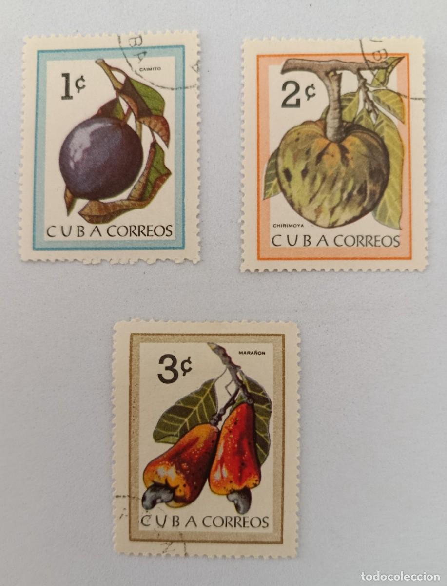 Sellos: Sellos Cuba 1963, Frutas tropicales cubanas. edifil 1019/1021