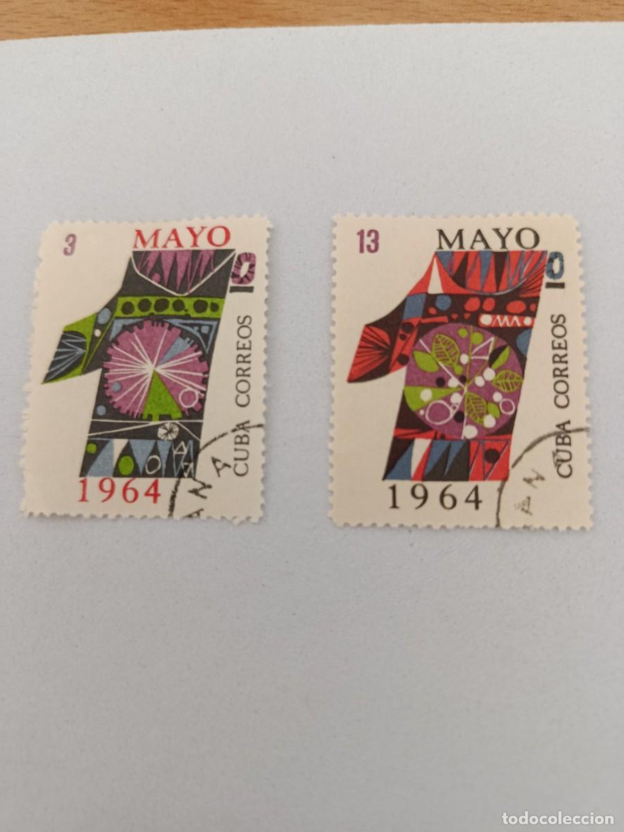 Sellos: Sellos Cuba 1964, D&iacute;a internacional del trabajo, edifil 1048/1049