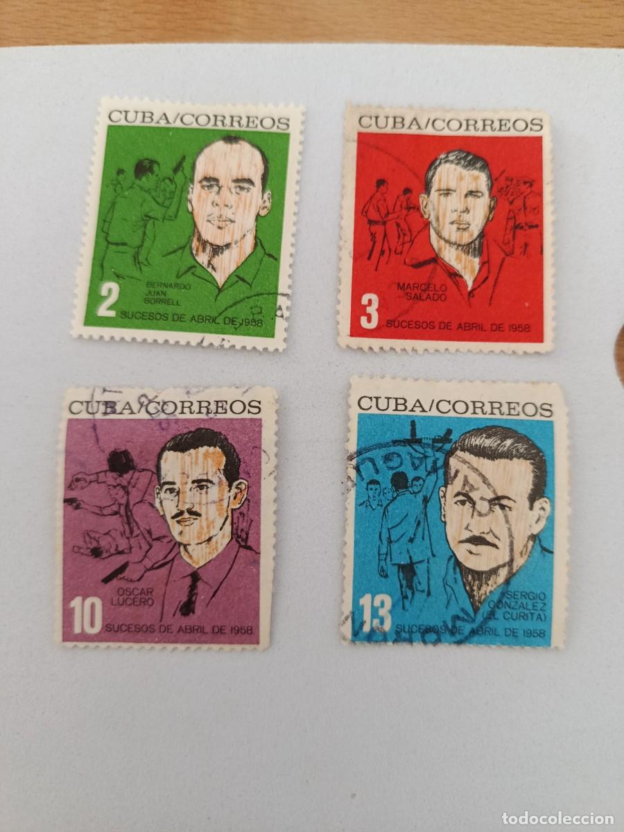 Sellos: Sellos Cuba 1964, M&aacute;rtires de la huelga de Abril de 1958, edifil 1039/1042
