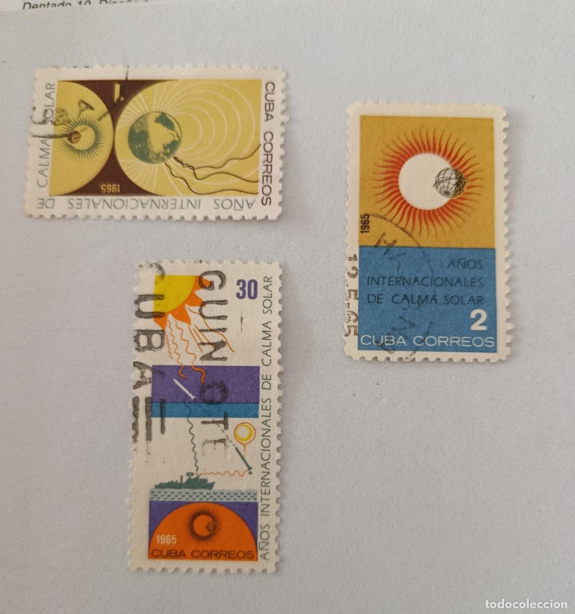 Sellos: Sellos Cuba 1965, A&ntilde;o internacional del Sol en calma, edifil 1187/1188, 1191