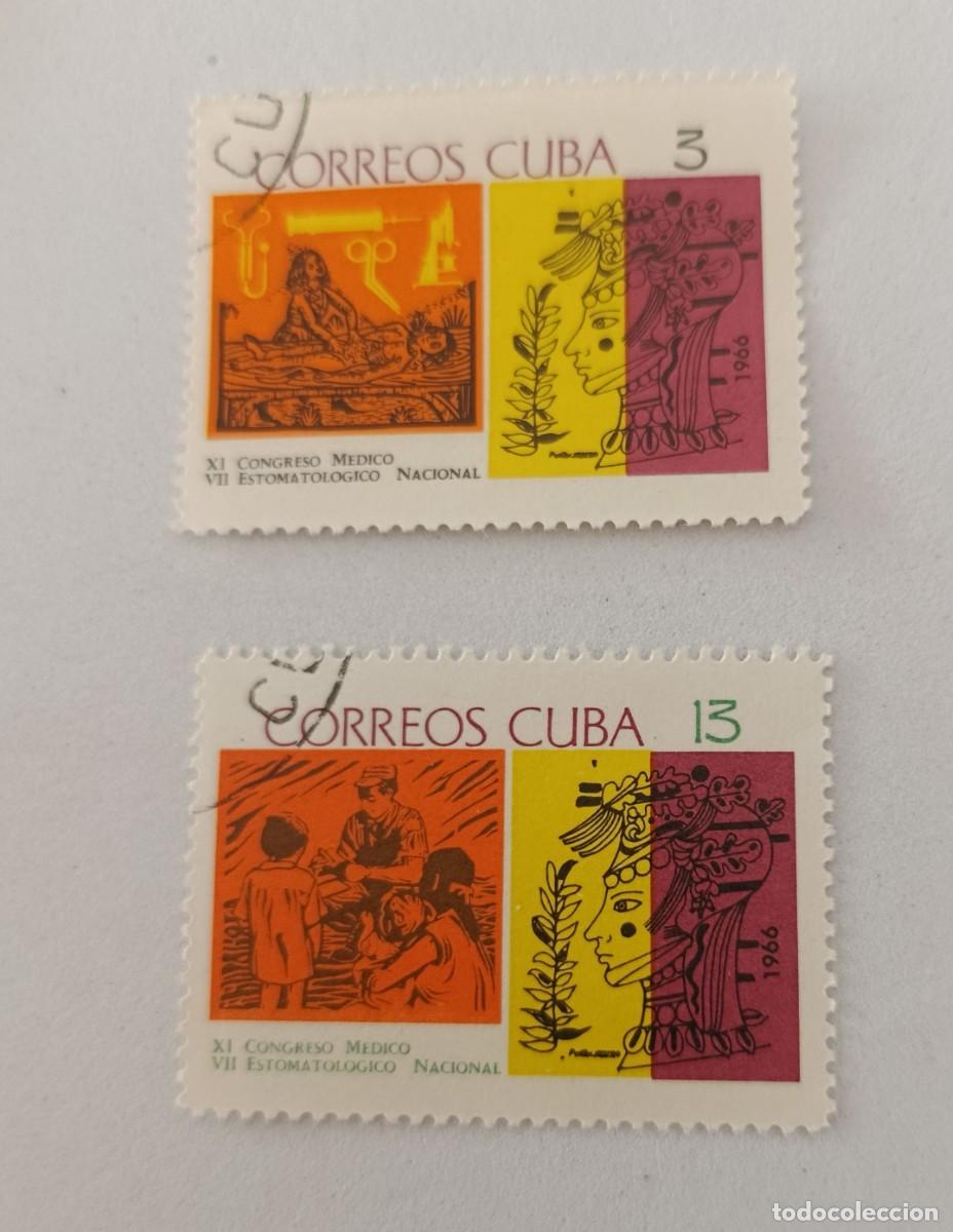 Sellos: Sellos Cuba 1966, 11 Congreso M&eacute;dico, edifil 1308/1309
