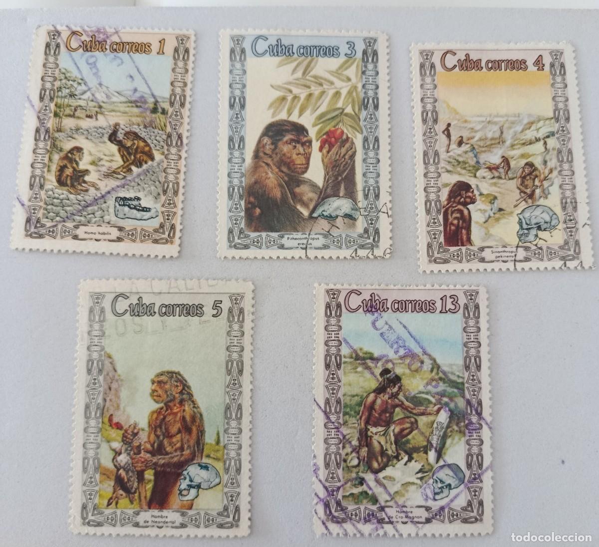 Sellos: Sellos Cuba 1967, Or&iacute;genes del hombre. edifil 1449, 1451/1454
