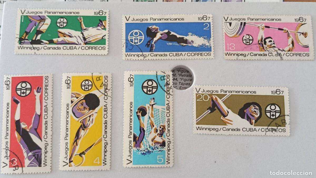 Sellos: Sellos Cuba 1967, V Juegos deportivos Panamericanos Canada. edifil 1477/1483.