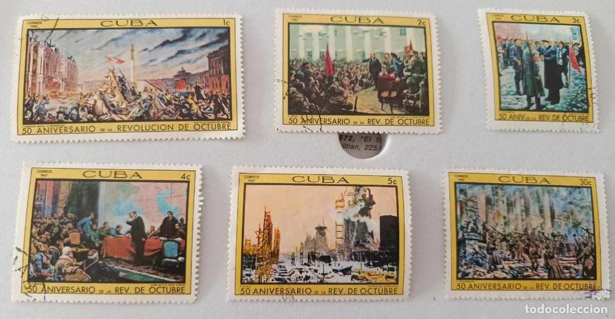 Sellos: Sellos Cuba 1967, 50 Aniversario de la revoluci&oacute;n en Rusia. edifil 1530/1534 y 1536.