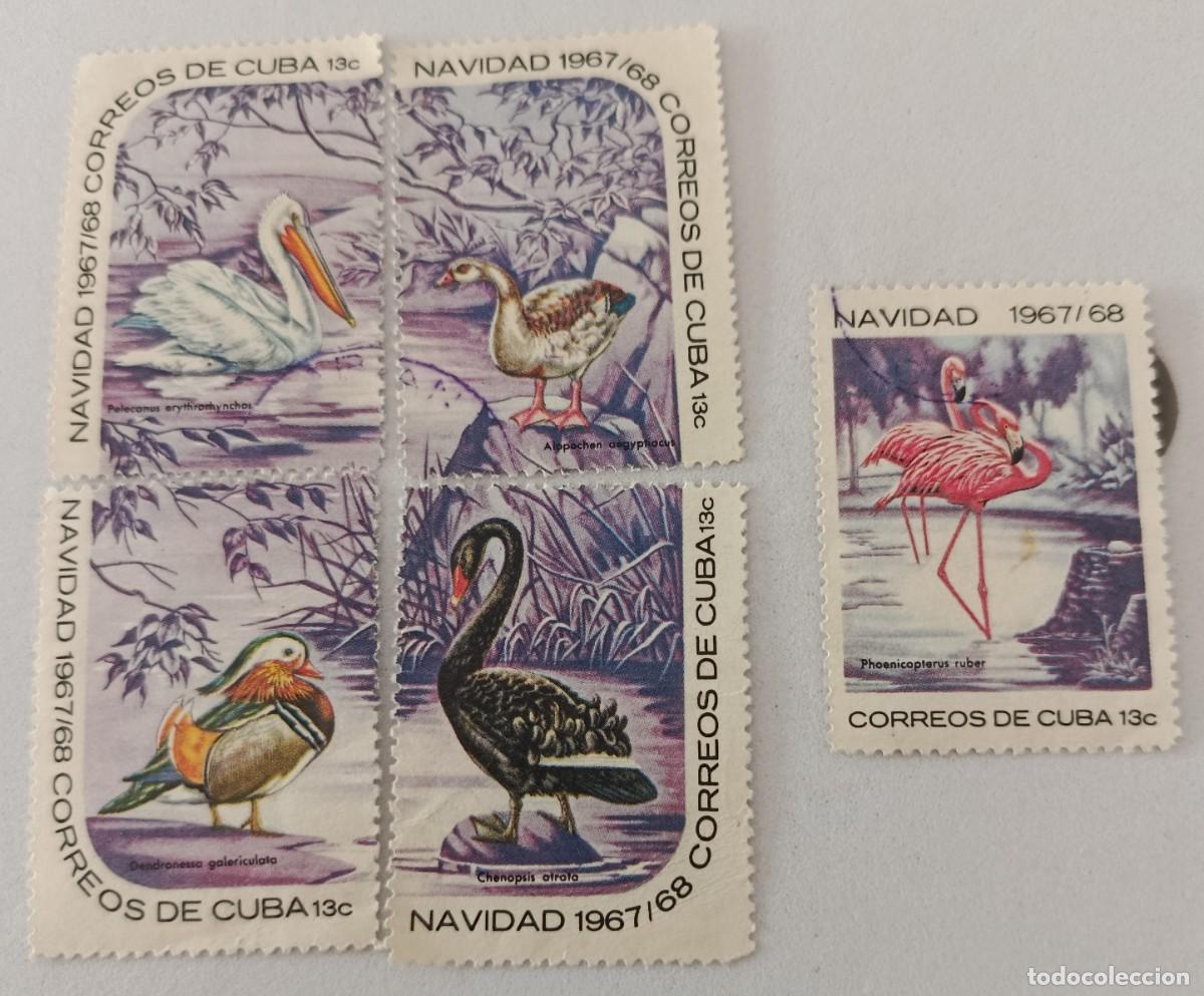 Sellos: Sellos Cuba 1967, Navidad aves. edifil 1553/1557.