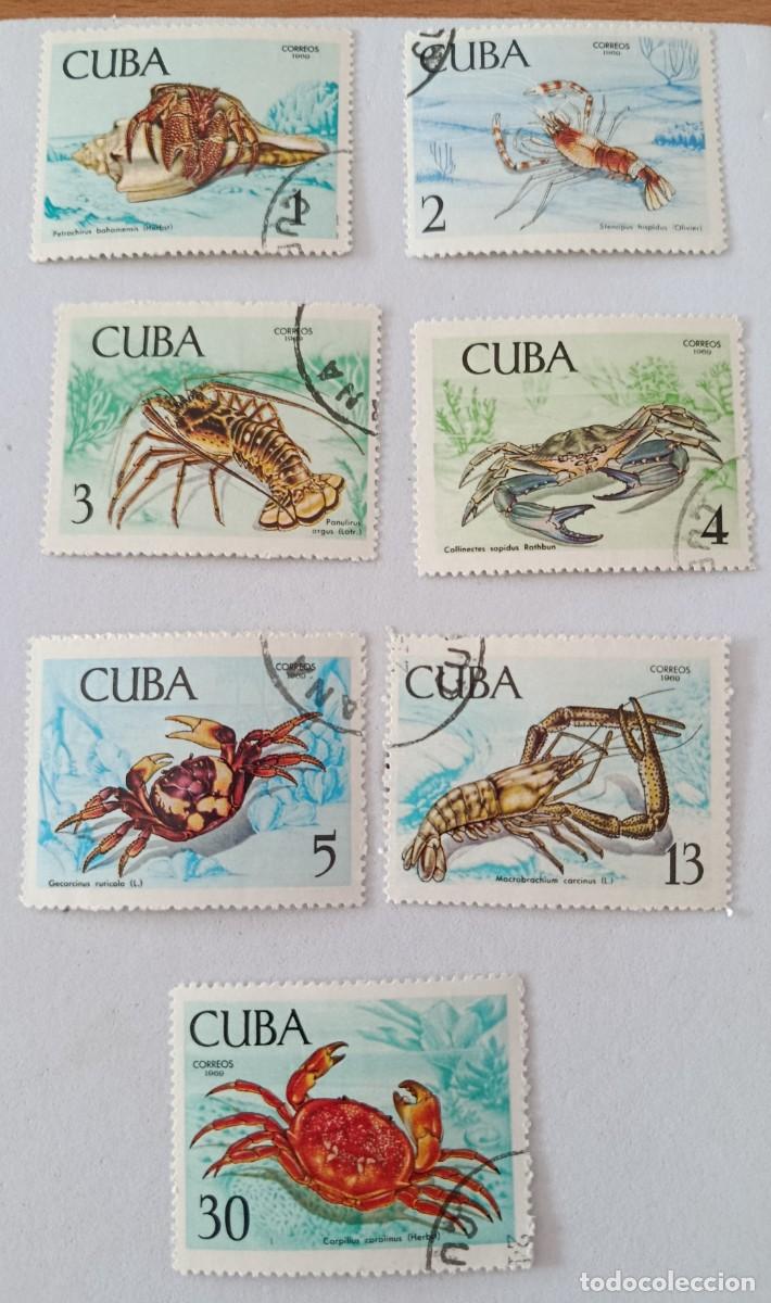 Sellos: Sellos Cuba 1969, Crust&aacute;ceos, edifil 1635/1641.