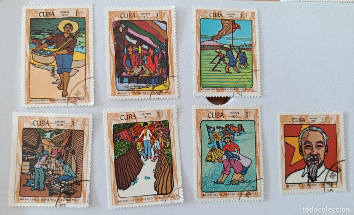Sellos: Sellos Cuba 1970, 80 Aniversario del nacimiento de Ho Chi Minh. edifil 1767/1773