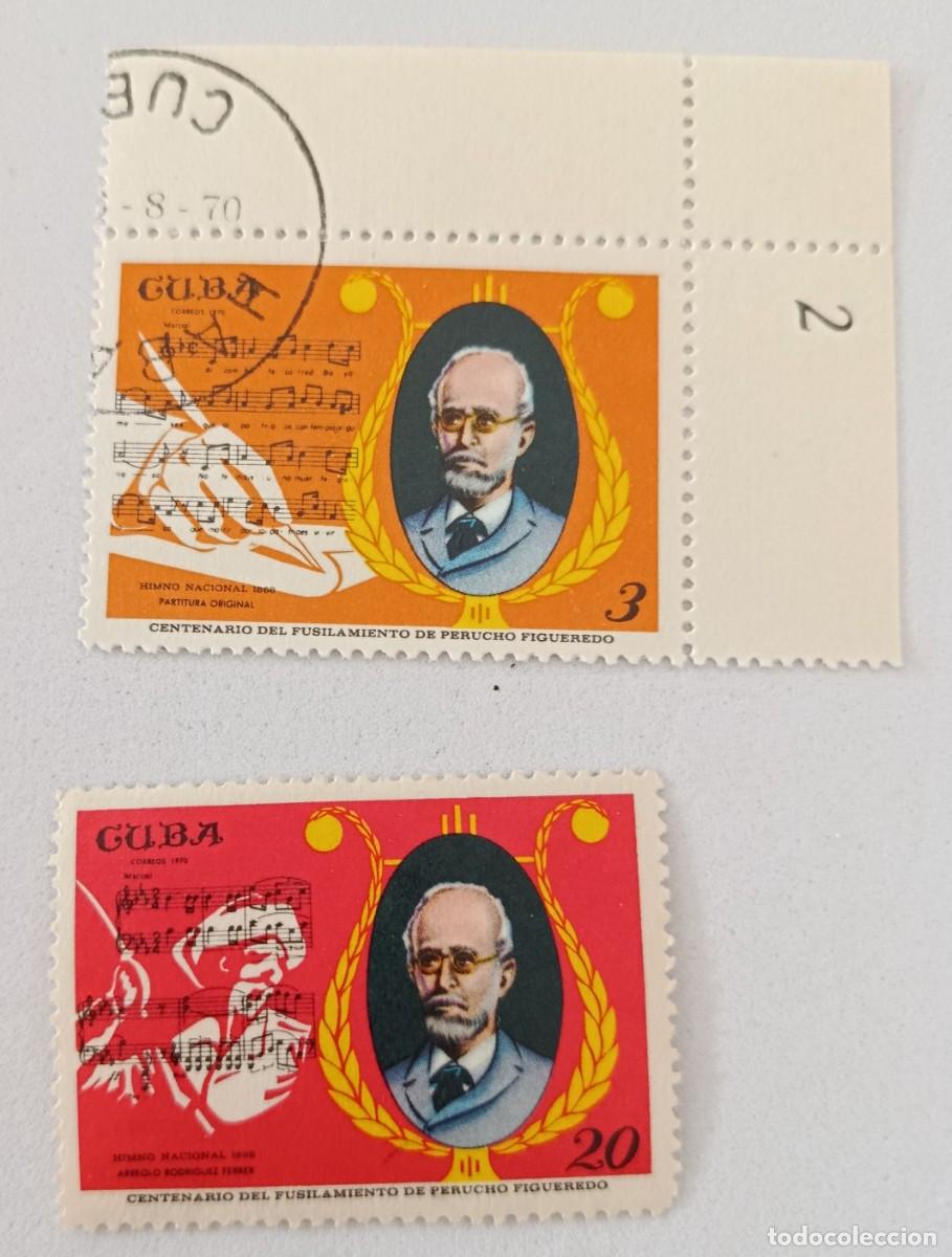 Sellos: Sellos Cuba 1970, Centenario del fusilamiento de Perucho Figueredo, edifil 1784/1785
