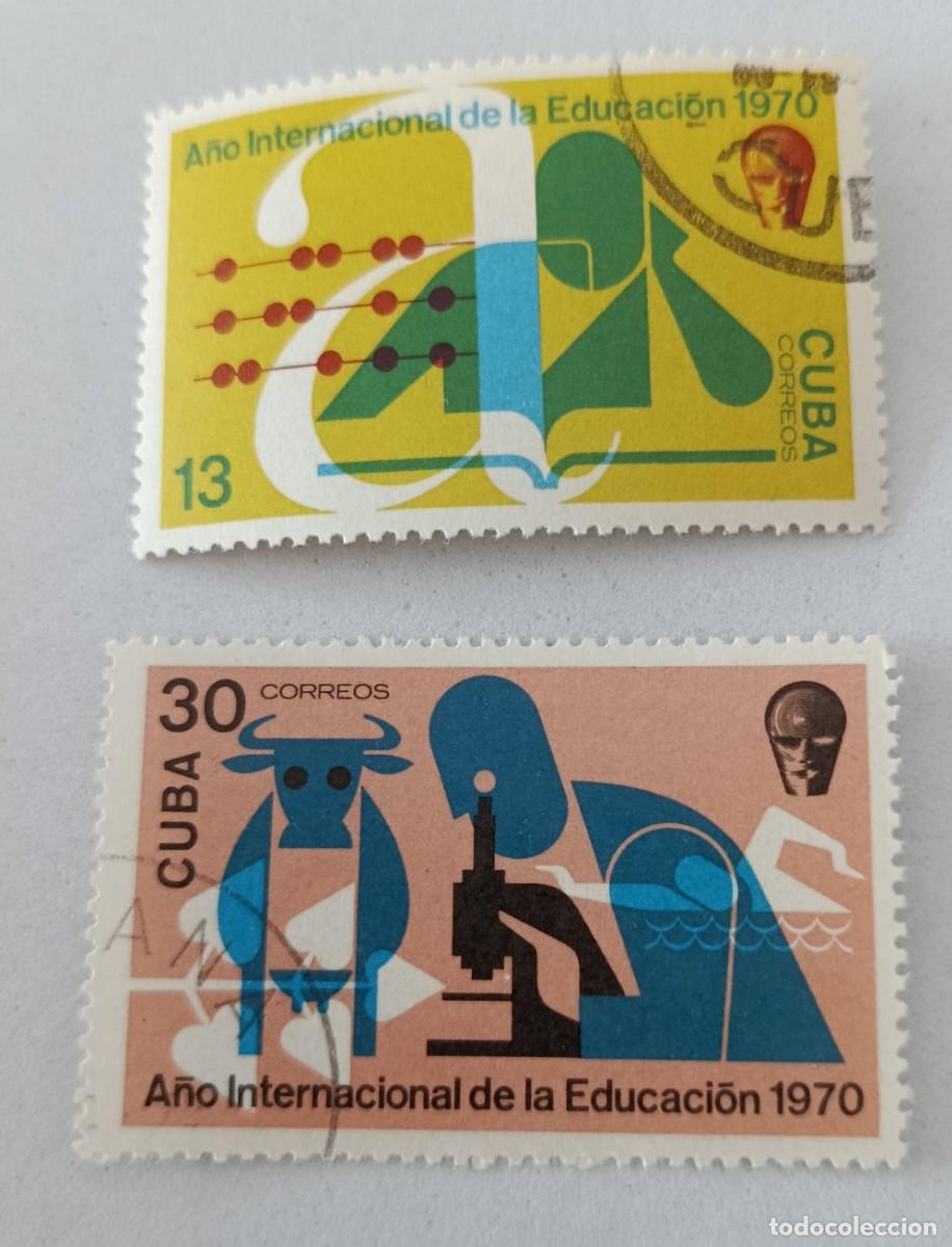 Sellos: Sellos Cuba 1970, A&ntilde;o internacional de la Educaci&oacute;n, edifil 1810/1811