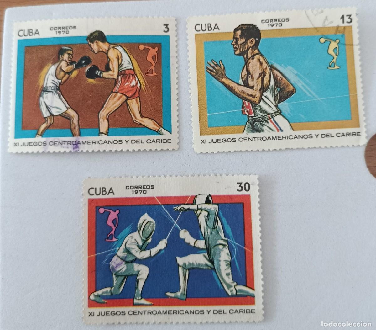 Sellos: Sellos Cuba 1970, XI Juegos Centroamericanos. edifil 1737, 1739/1740
