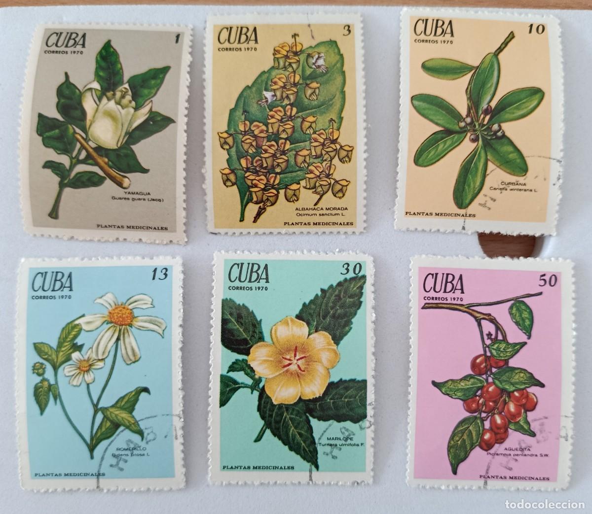 Sellos: Sellos Cuba 1970, Plantas medicinales cubanas. edidil 1730/1735