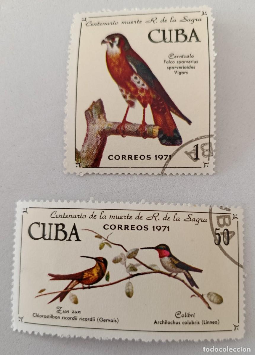 Sellos: Sellos Cuba 1971, Centenario de las muerte de Ram&oacute;n de la Sagra. edifil 1902 y 1909.