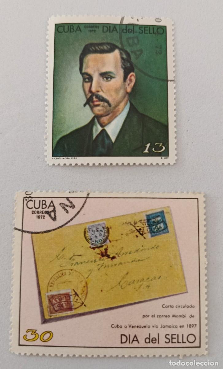 Sellos: Sellos Cuba 1972, D&iacute;a del sello, edifil 1935/1936.