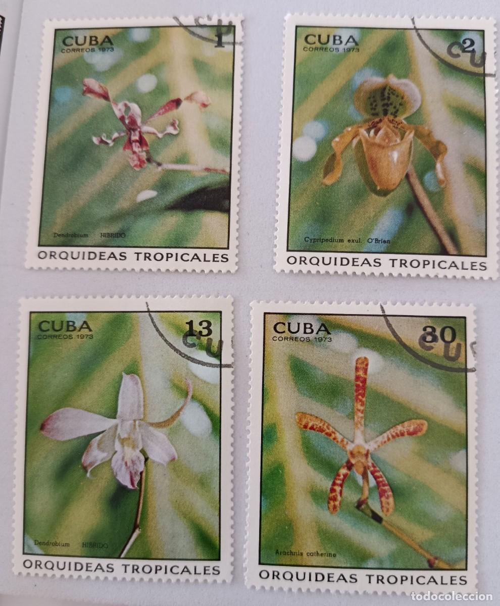 Sellos: Sellos Cuba 1973, Orquideas tropicales. edifil 2023/2024, 2028/2029.