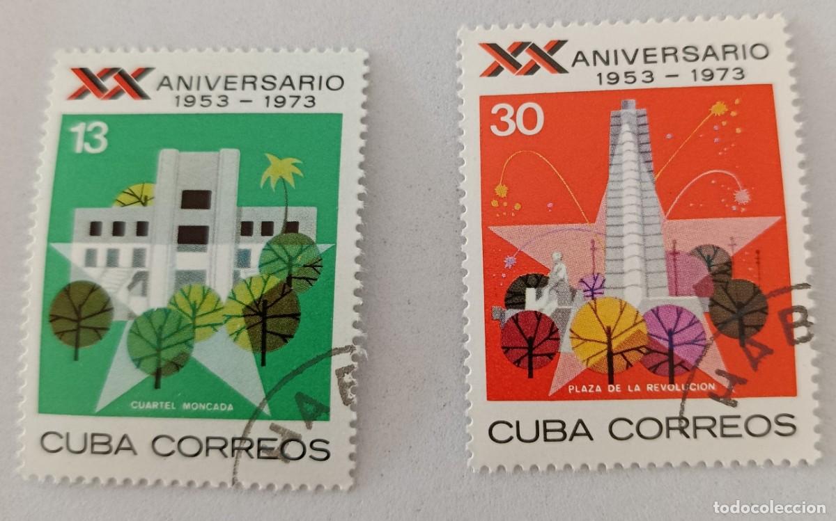 Sellos: Sellos Cuba 1973, XX aniversario de la revoluci&oacute;n. edifil 2056/2057