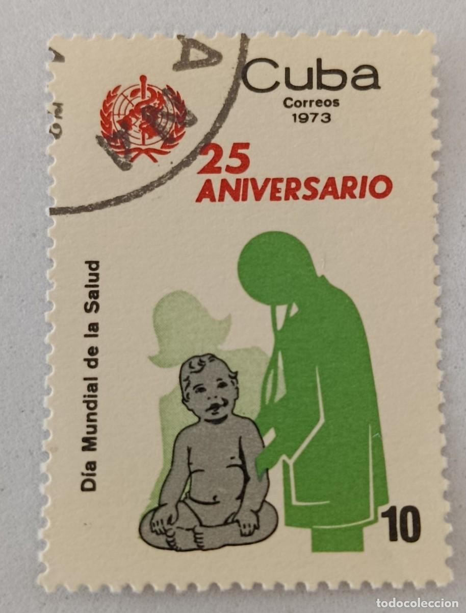 Sellos: Sellos Cuba 1973, XXV aniversario de la O.M.S. edifil 2030