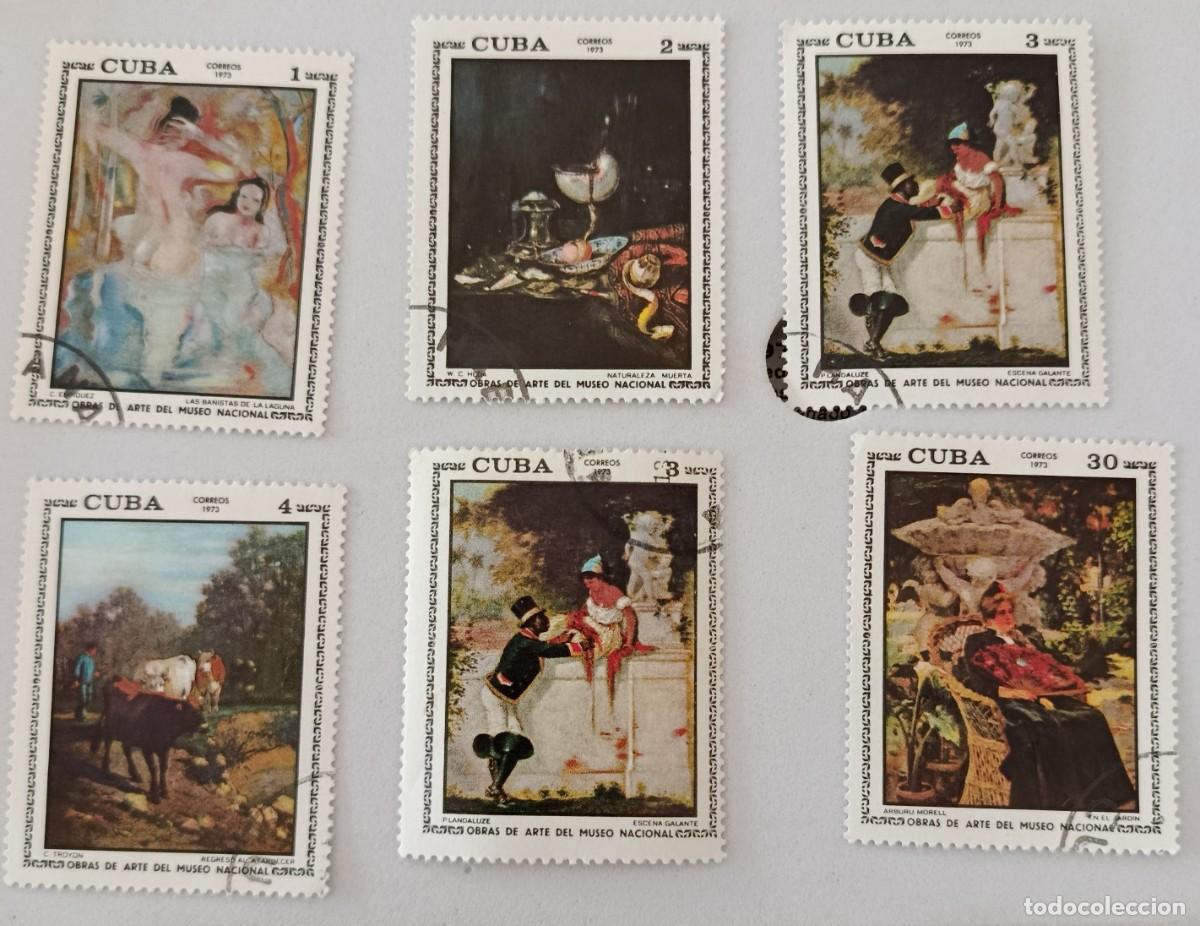 Sellos: Sellos Cuba 1973, Obras de artedel Museo Nacional. edifil 2016/2018 y 2022