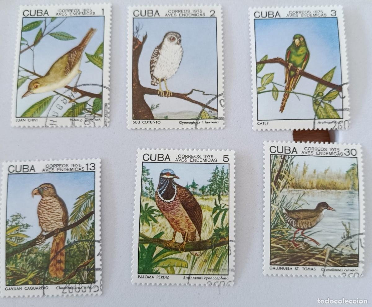 Sellos: Sellos Cuba 1975, Aves end&eacute;micas. edifil 2225/2230