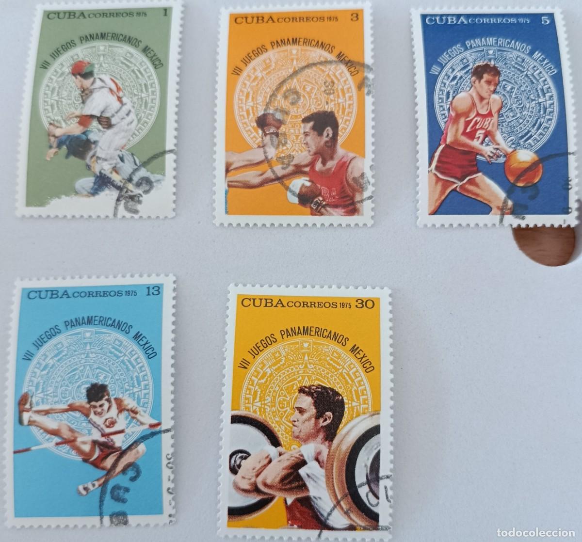 Sellos: Sellos Cuba 1975, VII Juegos Panamericanos, M&eacute;xico, edifil 2240/2244