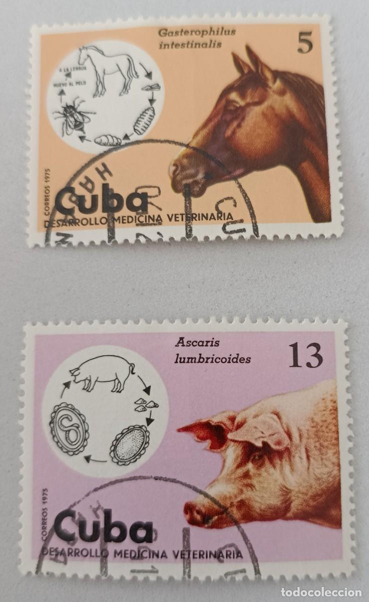 Sellos: Sellos Cuba 1975, Medicina veterinaria, edifil 2262/2263
