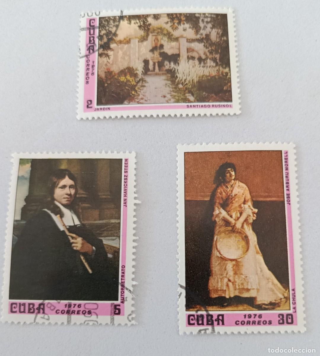 Sellos: Sellos Cuba 1976, Obras de arte del Museo Nacional de Bellas Artes, edifil 2272, 2274 y 2276