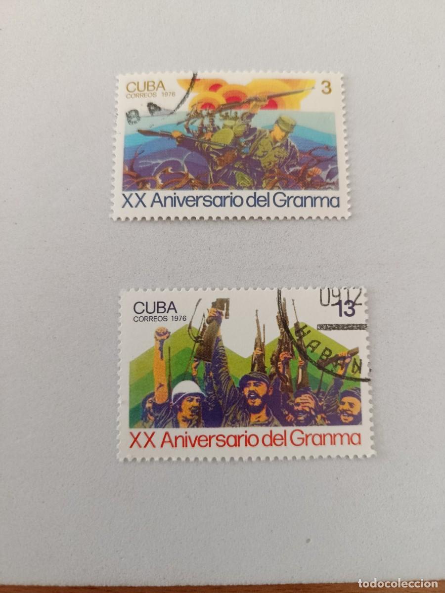 Sellos: Sellos Cuba 1976, XX aniversario del desembarco de Granma. edifil2346/1347