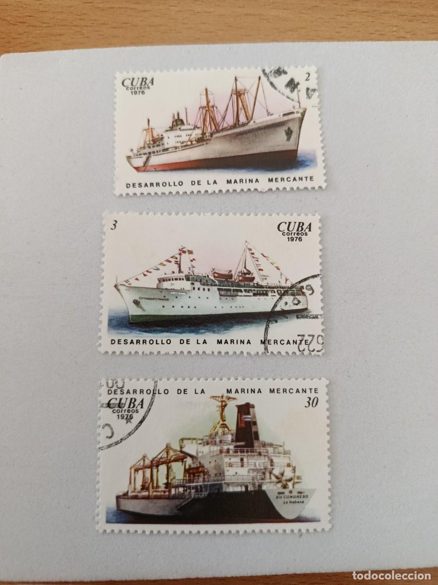 Sellos: Sellos Cuba 1976, Desarrollo de la Marina Mercant, edifil 2331/2332 y 2335