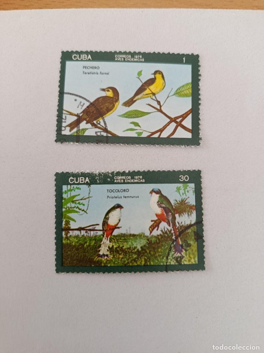 Sellos: Sellos Cuba 1976, Aves end&eacute;micas. edifil 2312 y 2317
