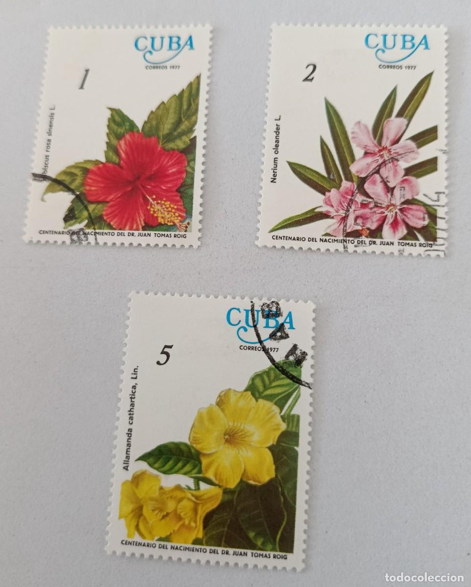 Sellos: Sellos Cuba 1977, Centenario del nacimiento de Ju&aacute;n Tom&aacute;s Roig. edifil 2385/2387