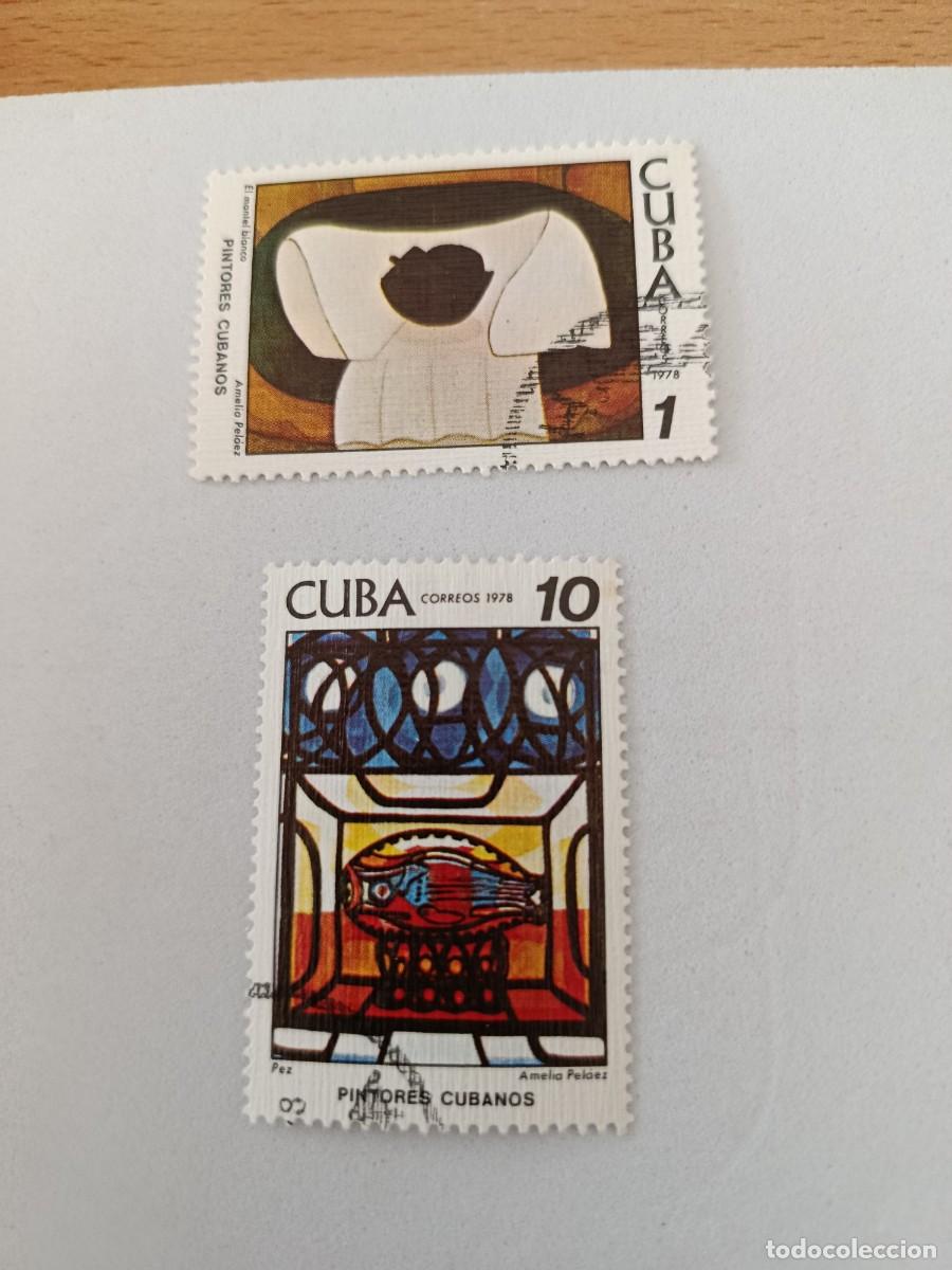 Sellos: Sellos Cuba 1978, Pintores cubanos, Amelia Pel&aacute;ez. edifil 2805 y 0508