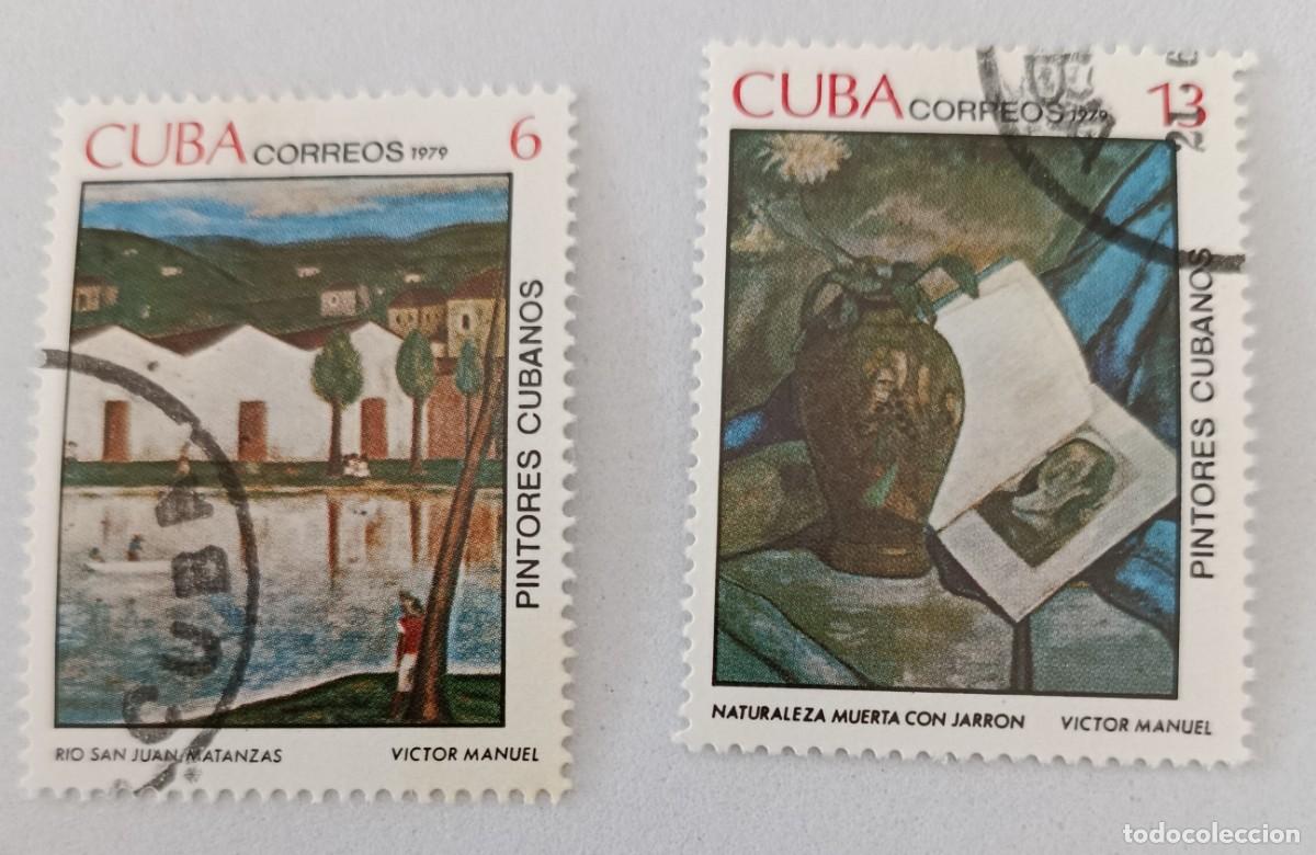 Sellos: Sellos Cuba 1979, Pintores cubanos, Victor Manuel Garc&iacute;a. edifil 2567 y 2569