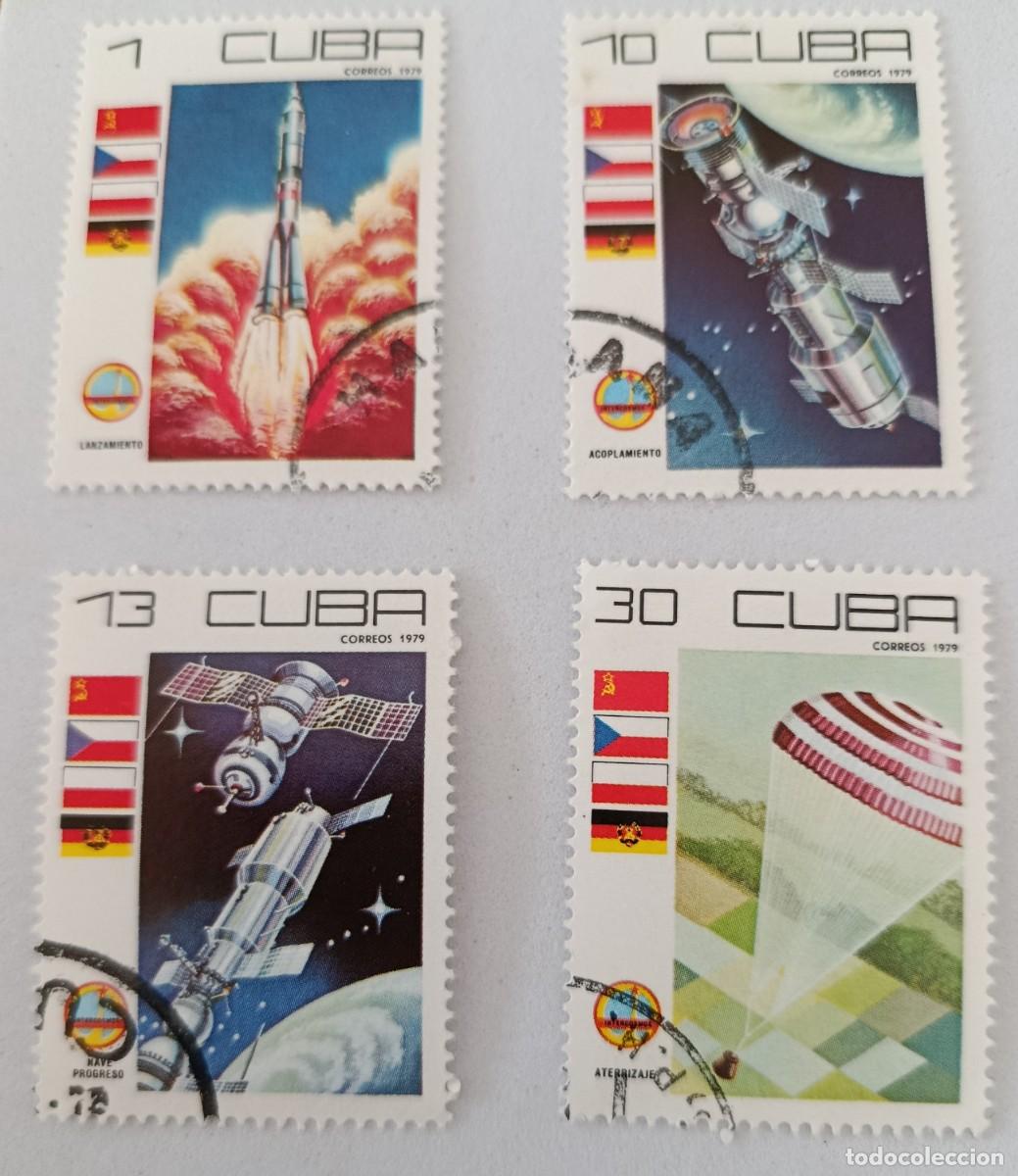 Sellos: Sellos Cuba 1979, D&iacute;a de la Cosmon&aacute;utica. edifil 2552, 2555/2557