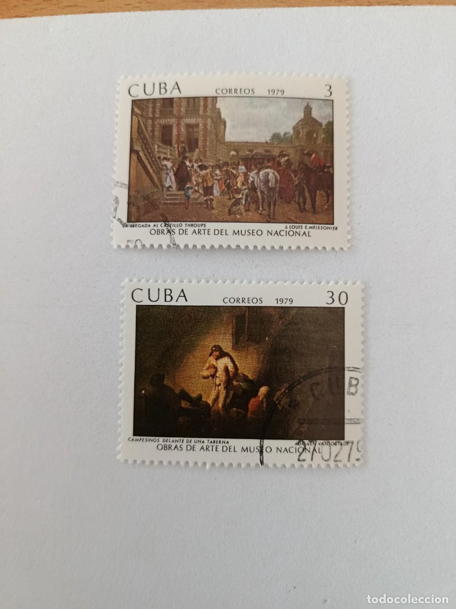 Sellos: Sellos Cuba 1979, Obras de arte Museo Nacional. edifil 2542 y 2546