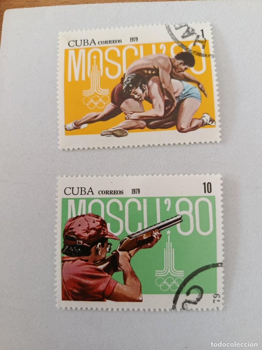Sellos: Sellos Cuba 1979, Pre-Ol&iacute;mpica de Mosc&uacute; 1980. edifil 2581 y 2584