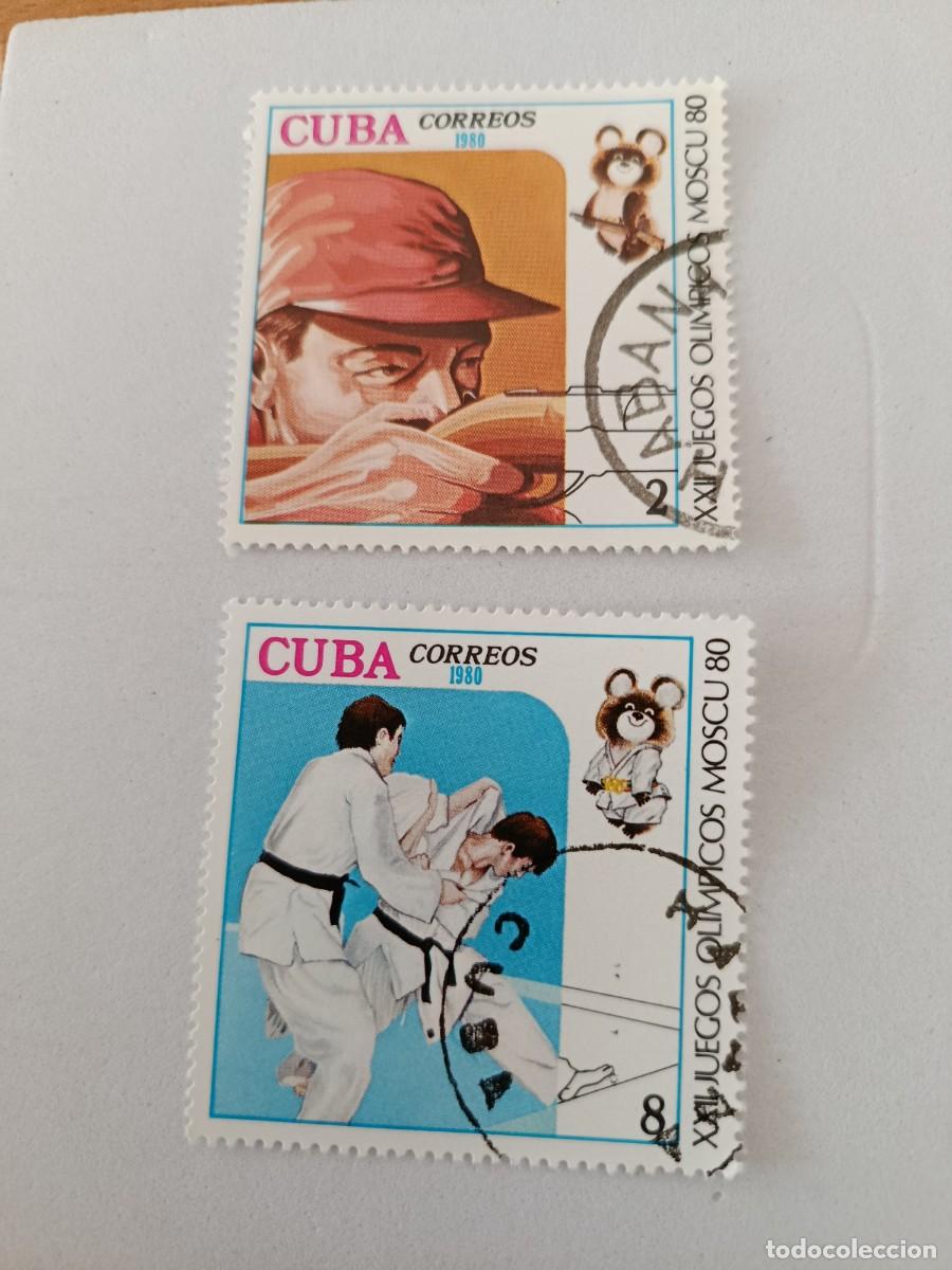 Sellos: Sellos Cuba 1980, XXII Juegos Ol&iacute;mpicos Mosc&uacute;. edifil 2623 y 2626