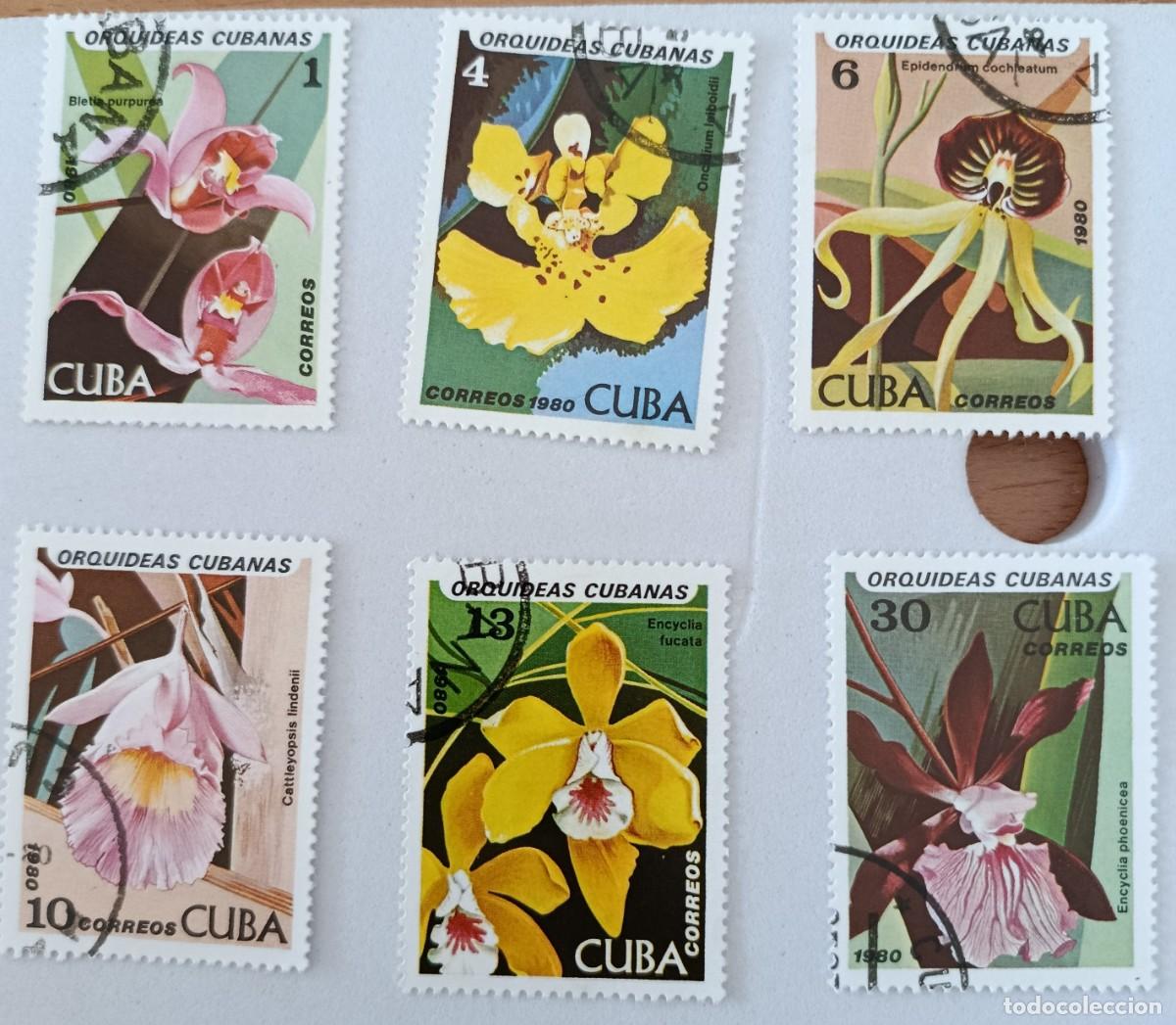 Sellos: Sellos Cuba 1980, Orquideas cubanas, edifil 2645/2650