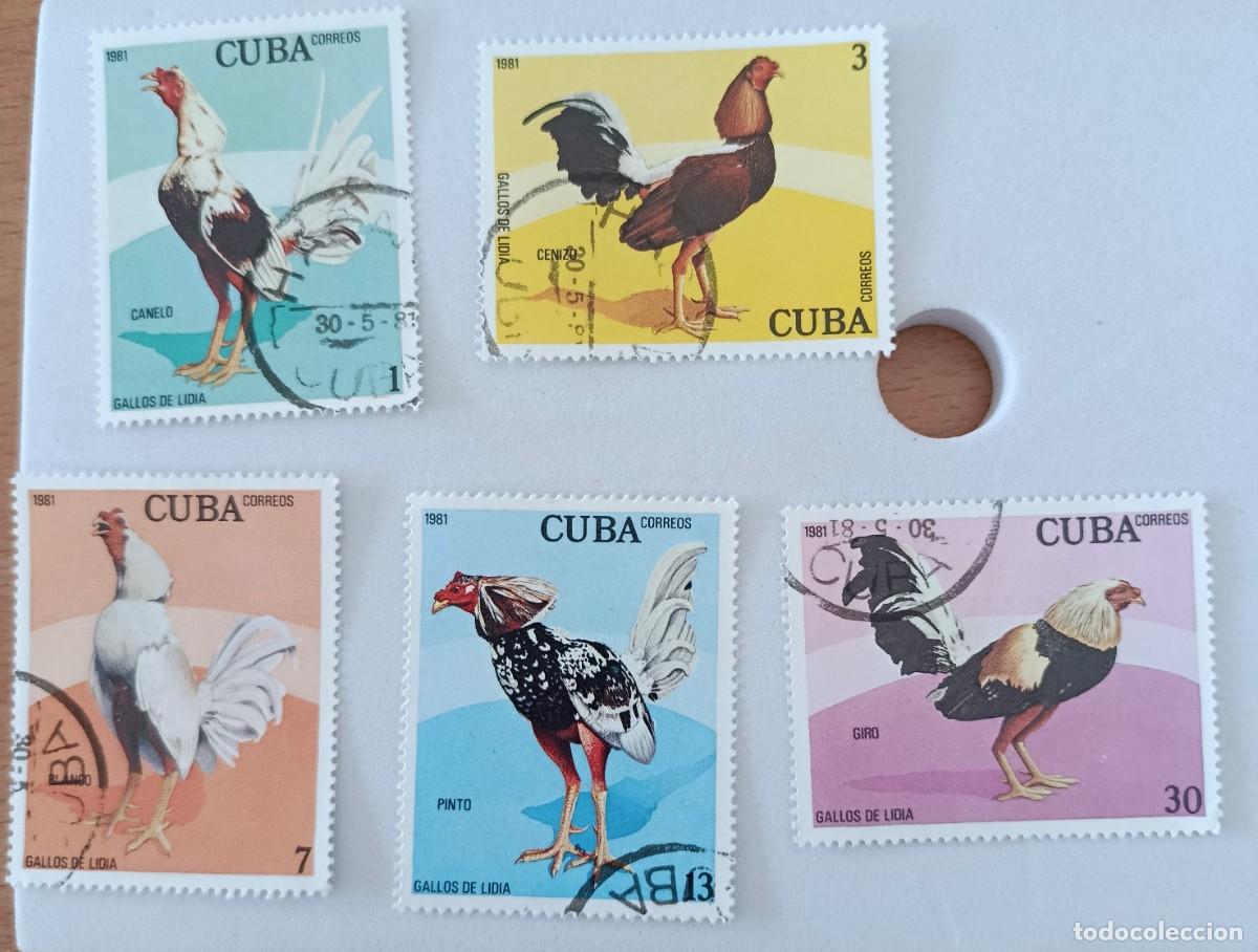 Sellos: Sellos Cuba 1981, Gallos de pelea. edifil 2729/2733