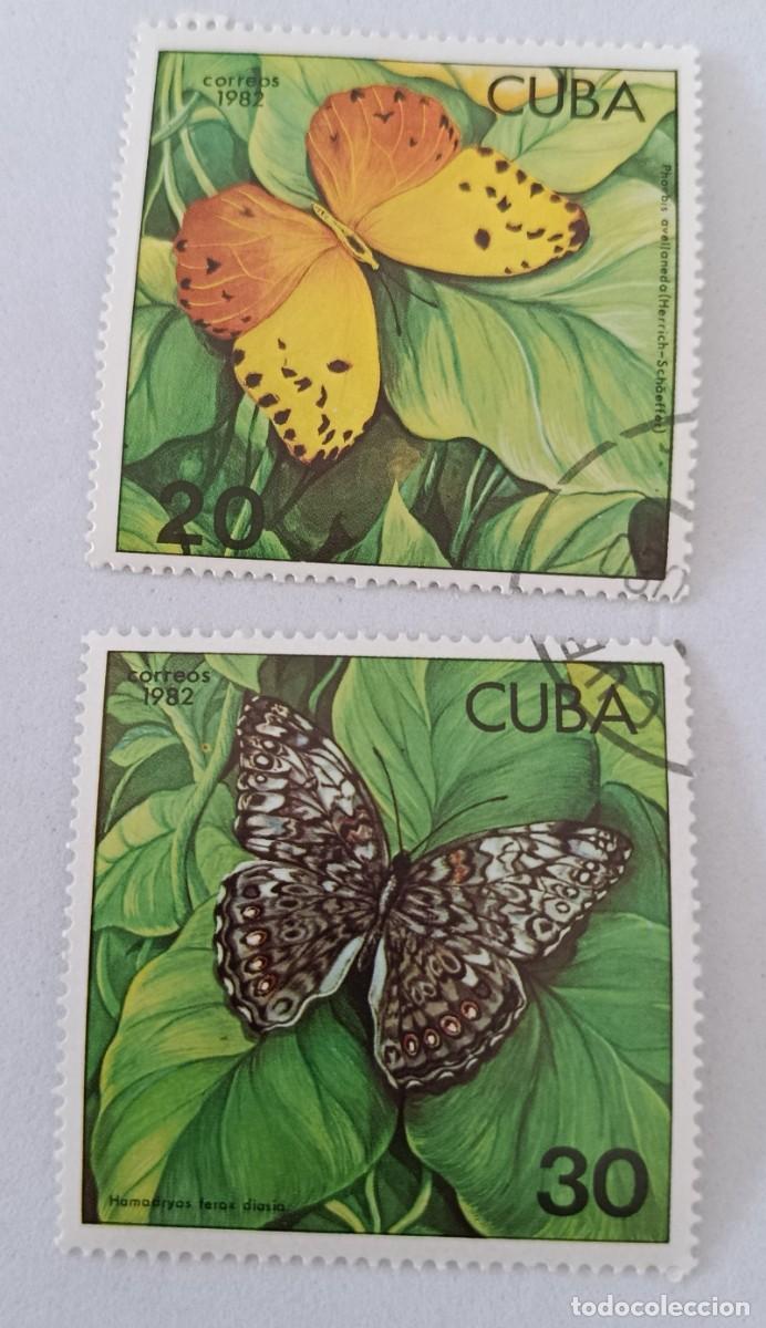 Sellos: Sellos Cuba 1982, Mariposas, edifil 2798/2799