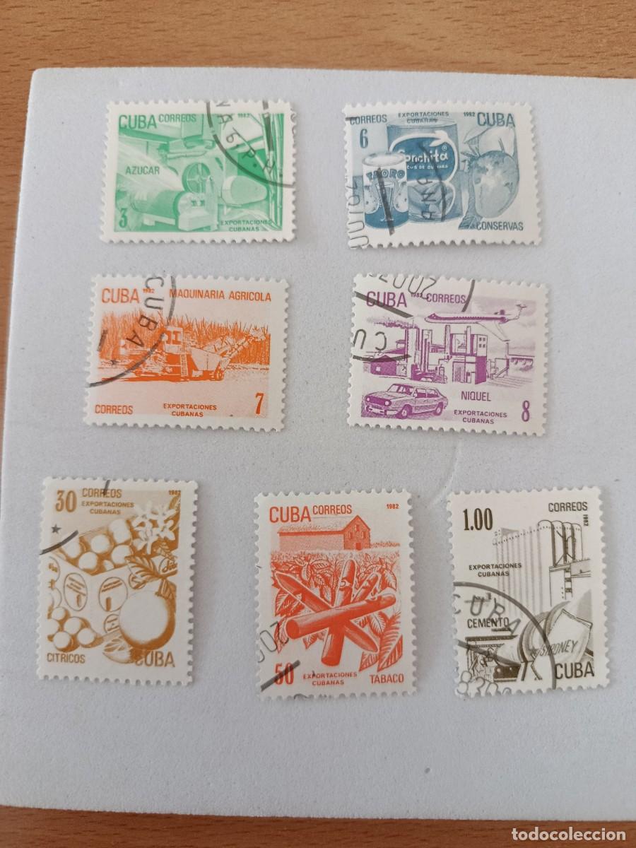 Sellos: Sellos Cuba 1982, Exportaciones cubanas, edifil 2801, 2803/2805, 2808/2810