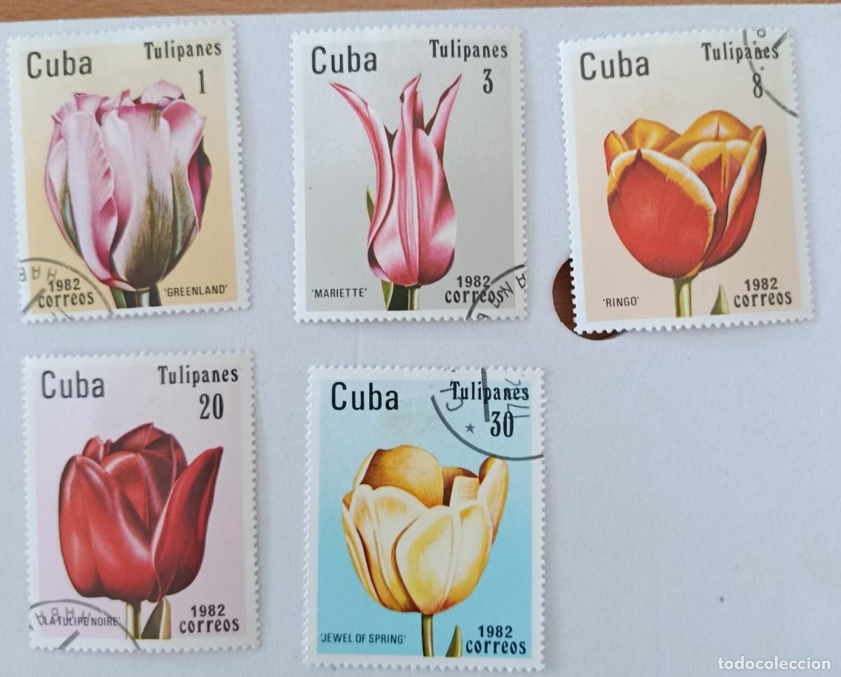 Sellos: Sellos Cuba 1982, Tulipanes, edifil 2811/2815