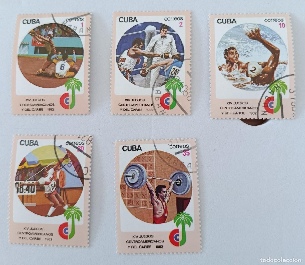 Sellos: Sellos Cuba 1982, XIV Juegos Centroamericanos y del Caribe. edifil 2843/2847