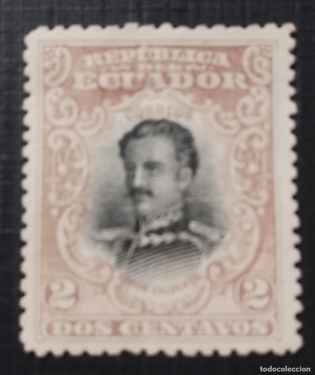 Sellos: 2 DOS CENTAVOS - A&Ntilde;O 1904 - CENTENARIO NACIMIENTO DEL CAPIT&Aacute;N ABDON CALDER&Oacute;N.