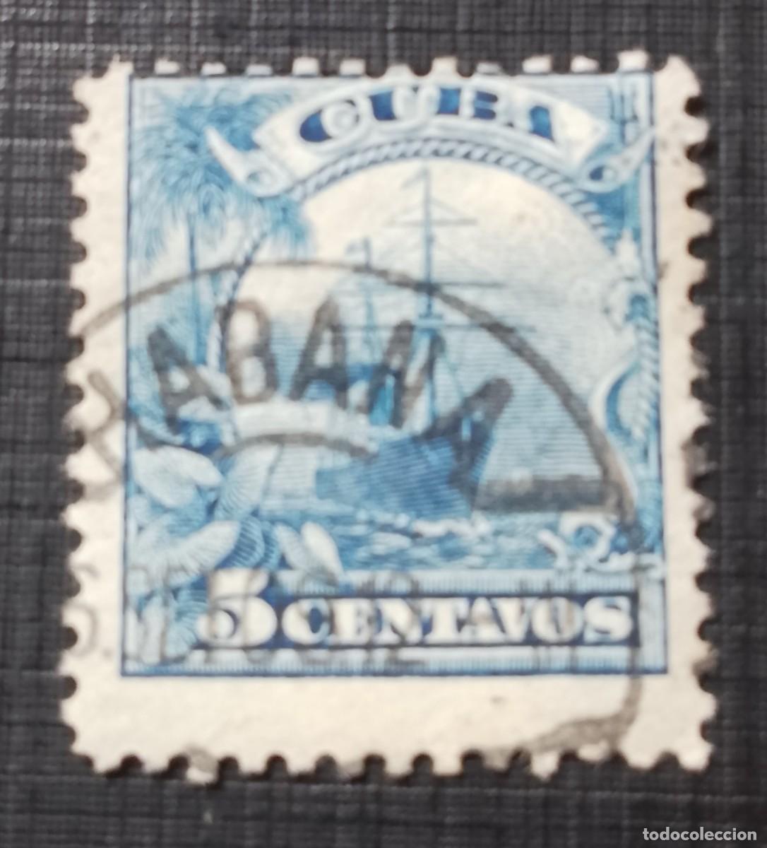 Sellos: V/F 5 CENTAVOS, A&Ntilde;O 1808.1902 - BARCO OCEAN LINE UMBRIA - YV 145