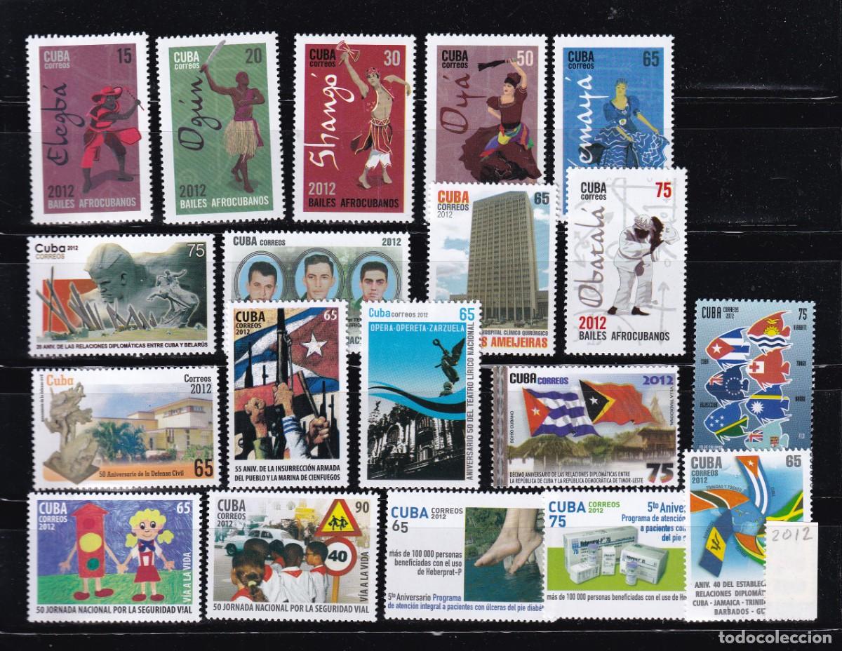 Sellos: CUBA, - 2012 - A&Ntilde;O COMPLETO - MNH