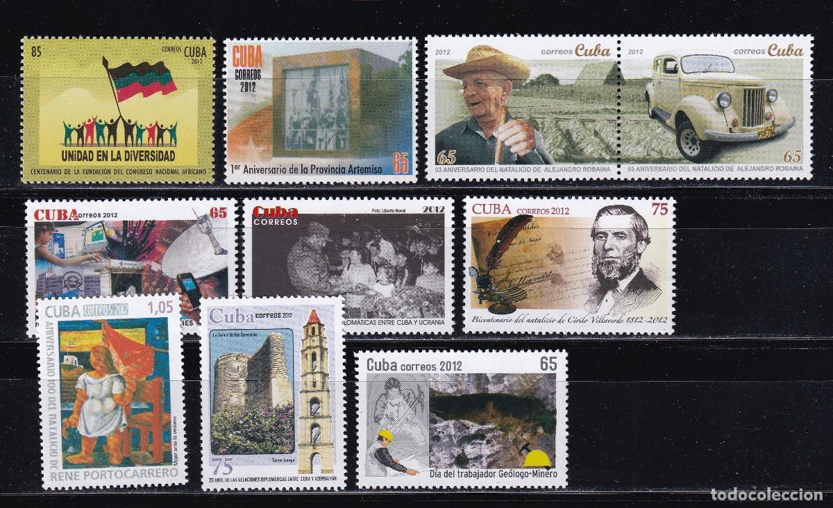 Sellos: CUBA, - 2012 - A&Ntilde;O COMPLETO - MNH - Foto 2