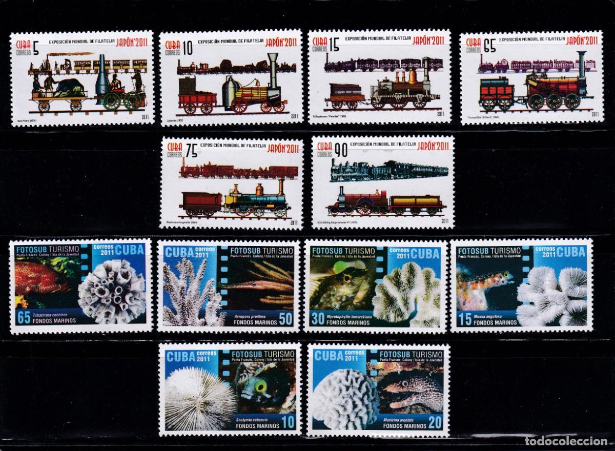 Sellos: CUBA - 2011 - A&Ntilde;O COMPLETO - MNH - Foto 2
