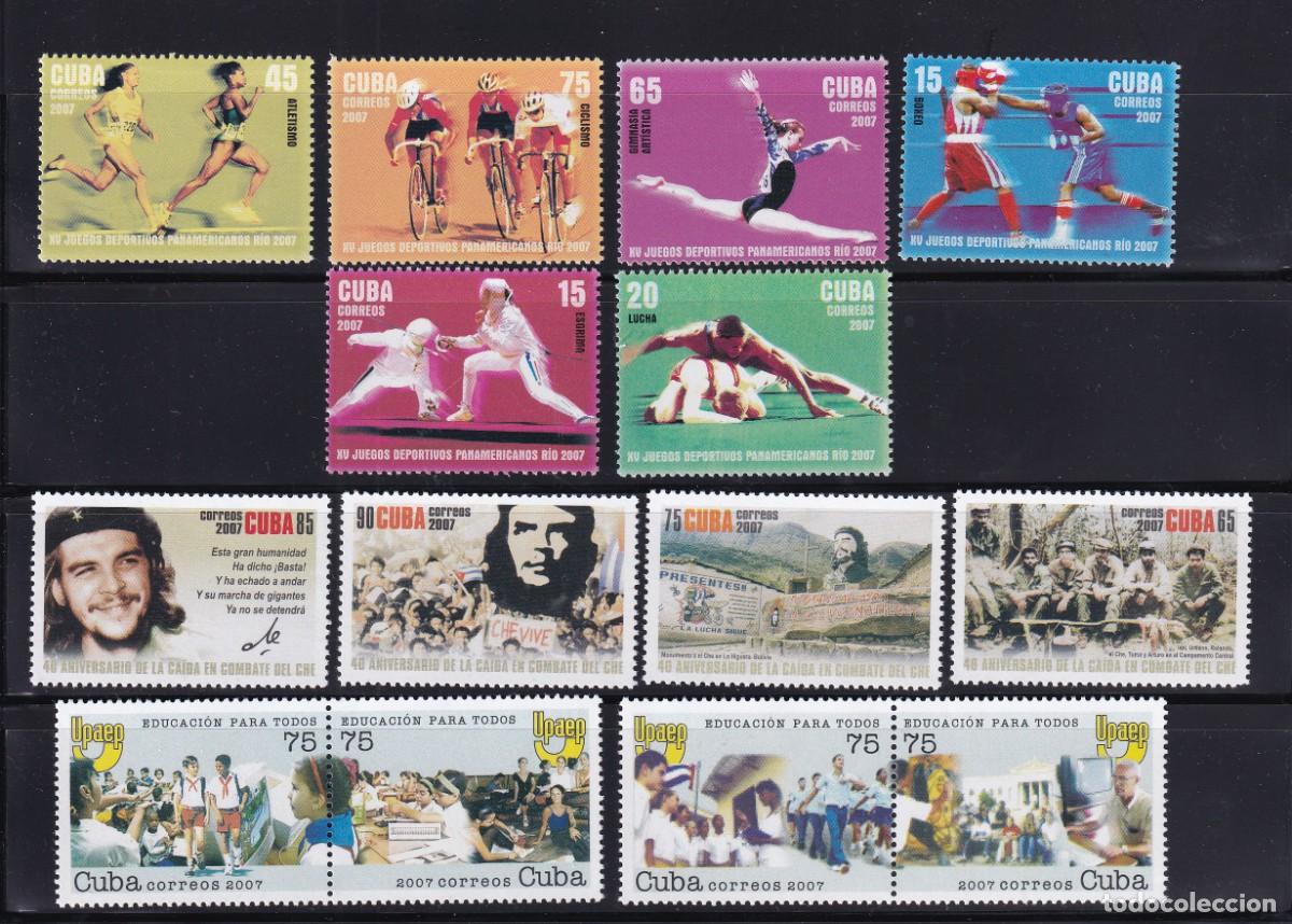 Sellos: CUBA - 2007 - A&Ntilde;O COMPLETO - MNH - Foto 2