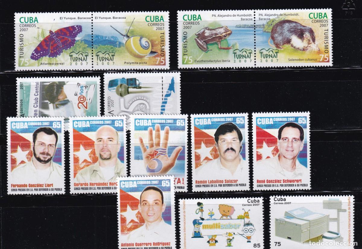 Sellos: CUBA - 2007 - A&Ntilde;O COMPLETO - MNH - Foto 3
